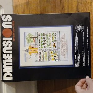 Dimensions Cross Stitch Kit Little Seed Garden Floral Vegetable Hammock Cat Tree